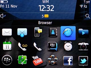 Scroll to Browser and press the Navigation key.