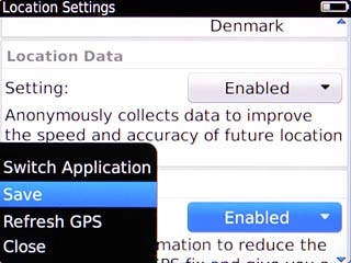 Scroll to Save and press the Navigation key.