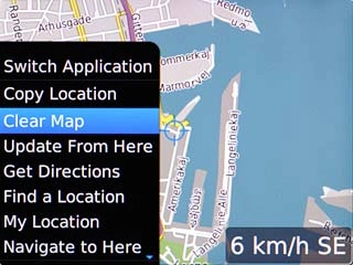 Scroll to Clear Map and press the Navigation key.