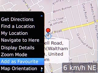 Scroll to Add as Favourite and press the Navigation key.