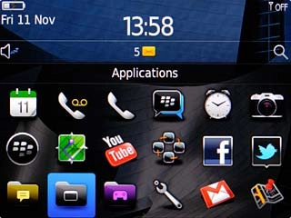 Scroll to Applications and press the Navigation key.