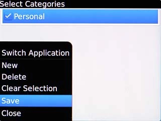 Scroll to Save and press the Navigation key.