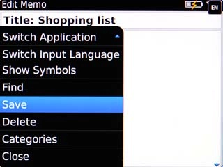 Scroll to Save and press the Navigation key.