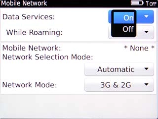 Highlight On or Off and press the Navigation key.