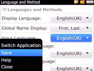 Scroll to Save and press the Navigation key.
