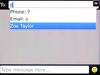 Key in the first letters of the required contact.Matching contacts are displayed.Highlight the required contact and press the Navigation key.