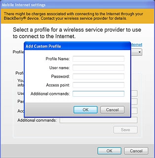 Select OK to activate the profile.
