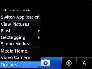 Scroll to Options and press the Navigation key.