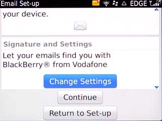 Scroll to Change Settings and press the Navigation key.