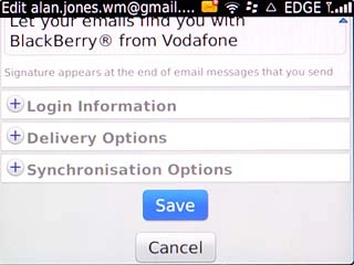 Scroll to Save and press the Navigation key.