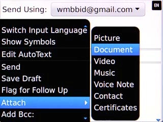 Scroll to Document and press the Navigation key.Go to the required folder.