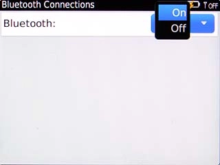 Scroll to On and press the Navigation key.