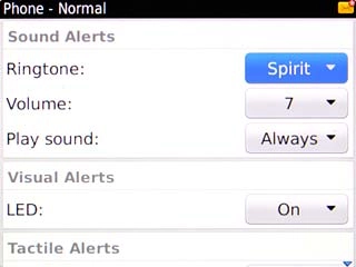 Scroll to Ringtone and press the Navigation key.