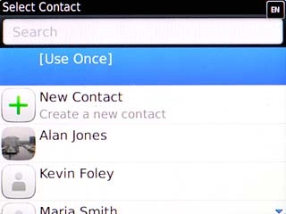 Scroll to [Use Once] and press the Navigation key.Key in the required number.