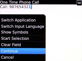 Scroll to Continue and press the Navigation key.
