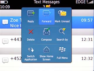 Scroll to Forward and press the Navigation key.Key in the first letters of the required contact.Matching contacts are displayed.