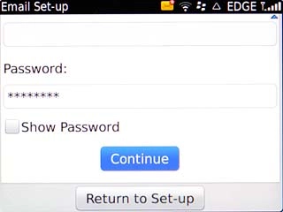 Scroll to Continue and press the Navigation key.