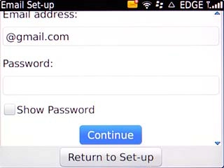 Scroll to Continue and press the Navigation key.