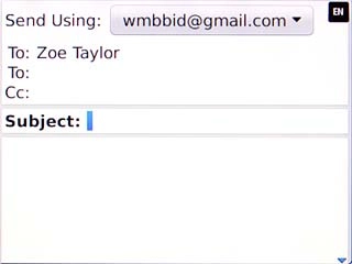 Highlight the field next to Subject and key in the required subject.