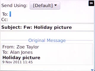 Highlight To.Key in the first letters of the required contact.Matching contacts are displayed.