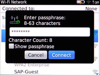 Scroll to Connect and press the Navigation key.