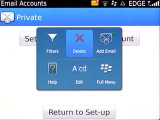 Scroll to Delete and press the Navigation key.