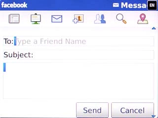 Highlight the text input field and key in the required message.
