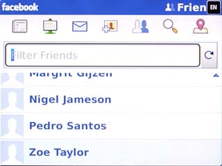 Highlight the required friend and press the Navigation key.