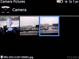 Highlight the required picture and press the Navigation key.