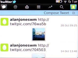 Scroll to the profile icon and press the Navigation key.