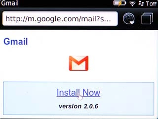 Scroll to Install Now and press the Navigation key.