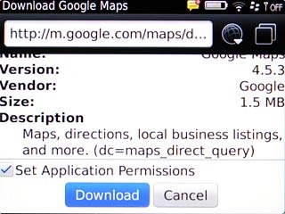 Scroll to Download and press the Navigation key.