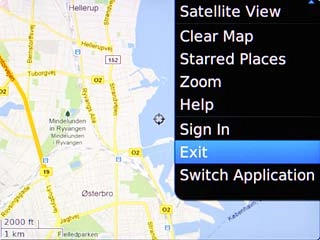 Scroll to Exit and press the Navigation key.