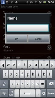 Key in Vodafone MMS and press OK.