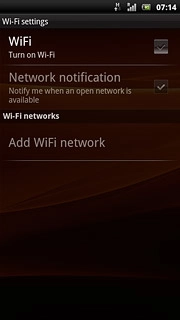 Press WiFi to turn on Wi-Fi.