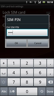 Key in your current PIN and press OK.