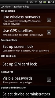 Press Set up SIM card lock.