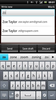 Press the required contact.To add more recipients.