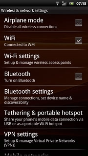 Press Bluetooth settings.