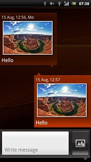 Press and hold the required picture message until a pop-up menu is displayed.