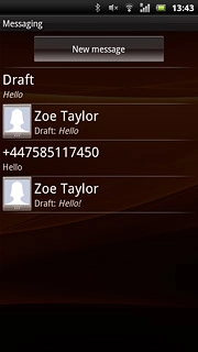 Press the required sender.Read the required text message.