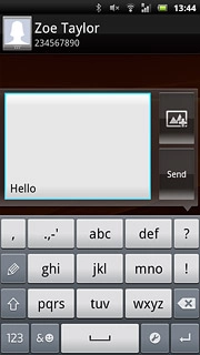 Write the required text and press Send.