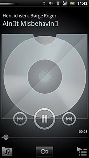 To go to the previous audio file:Press arrow left twice.