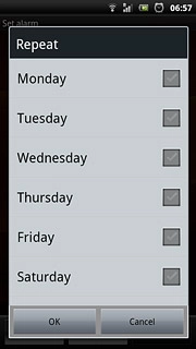 Press the required days to select them.