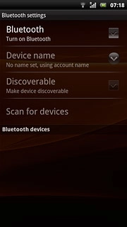 Press Bluetooth to turn on Bluetooth.