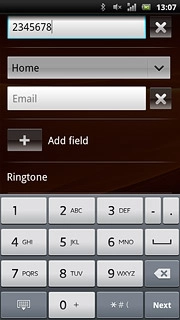 Press Email and key in the required email address.