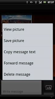 Press Forward message.