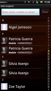 Press the required contact.