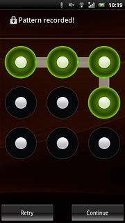 Press Continue.Repeat the selected phone lock code to confirm.