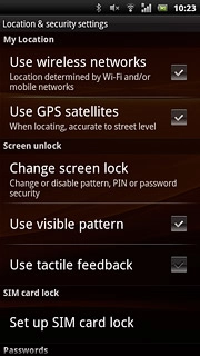 Press Change screen lock.If the phone lock code is a pattern:Draw the current phone lock code.